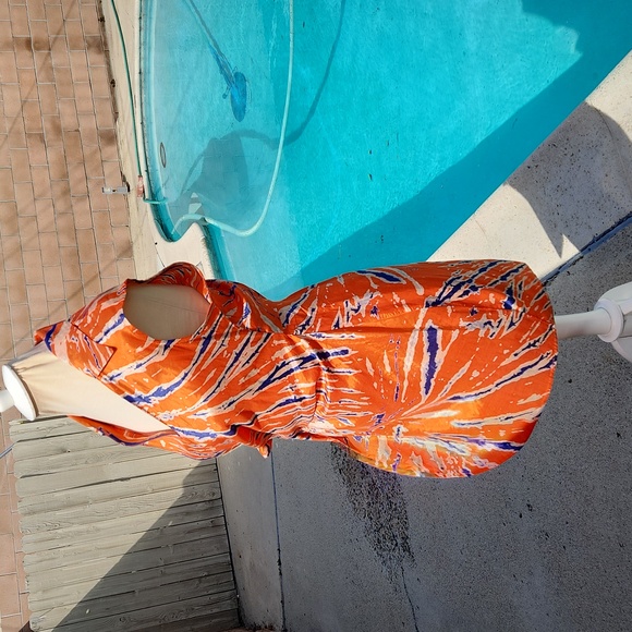 NWT Urban Outfitters Orange Wrap Mini Dress - Picture 6 of 10